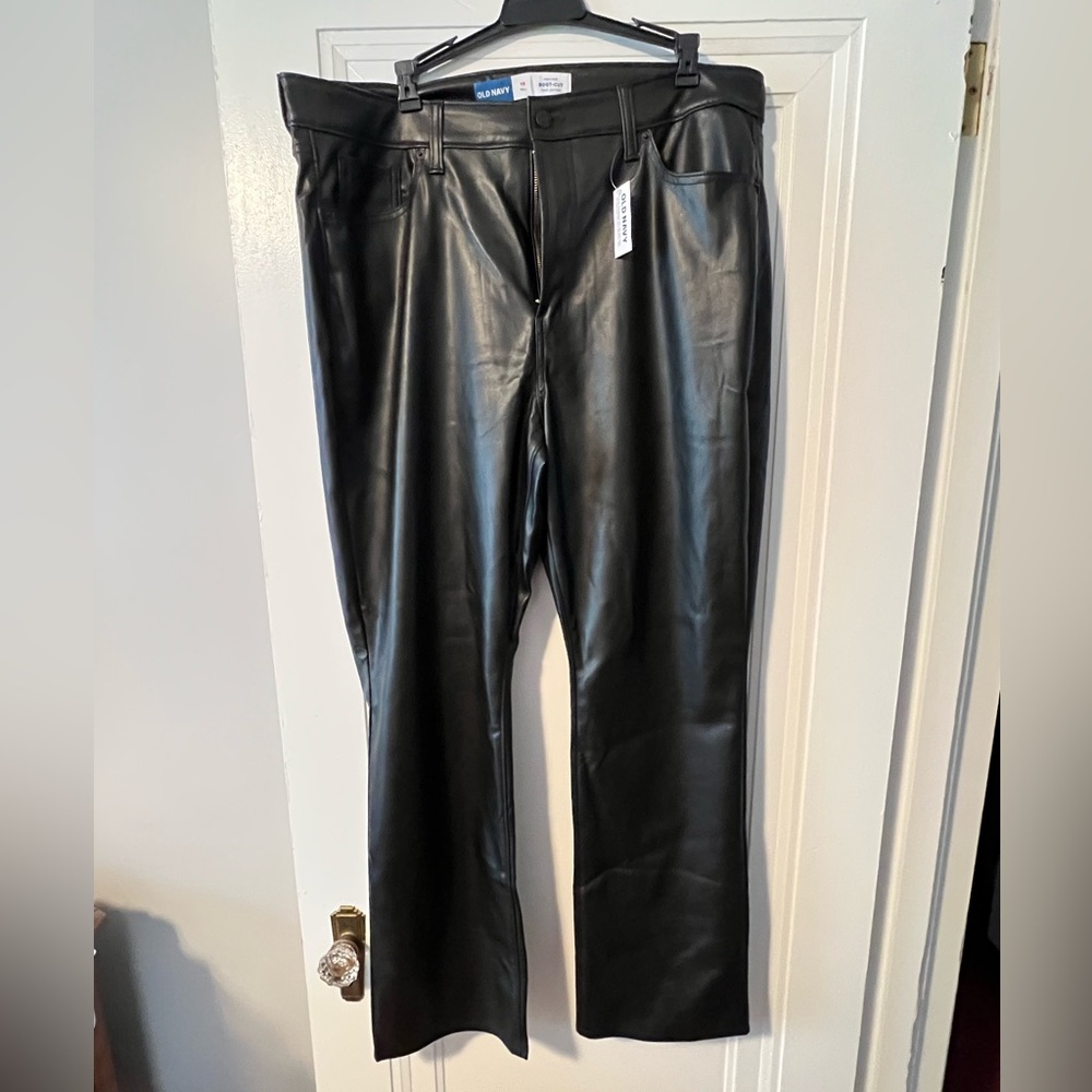 Old navy black pleather pants